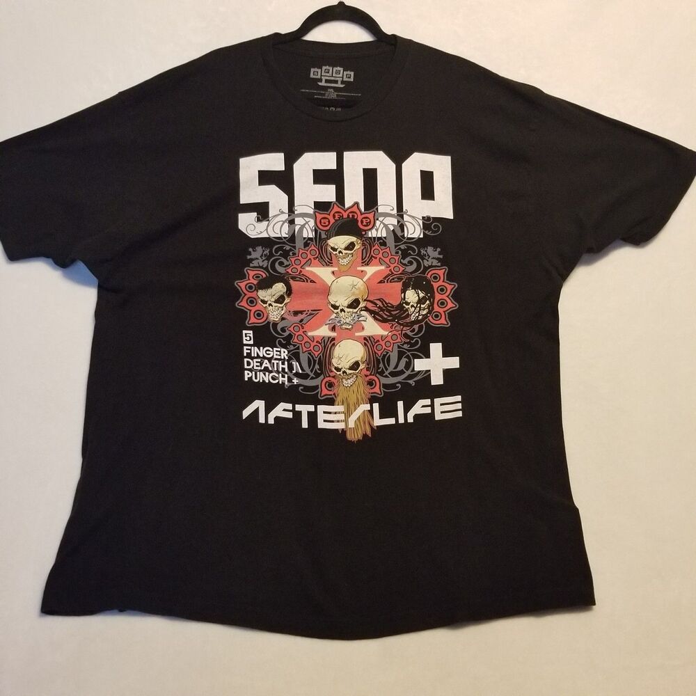 Five Finger Death Punch Afterlife 3XL T Shirt 2023 Black Band Tee Death Metal